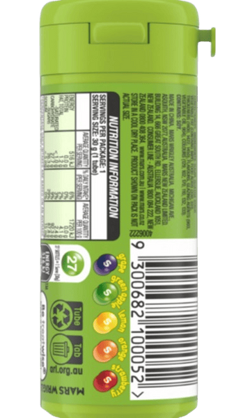 Драже Skittles Sours Green Tube 30г 9280 фото