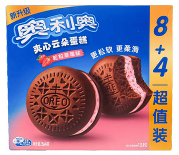 Пирожные Oreo Cloud Sandwich Soft Cakes Strawberry 264г 10459 фото
