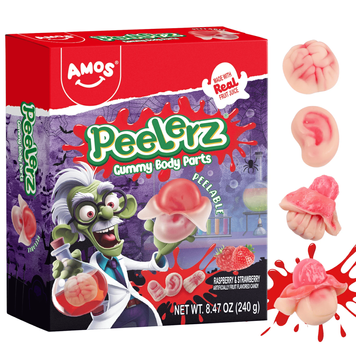 Жевательные конфеты Amos Halloween Peelerz Body Parts Gummies Candy 240г 11874 фото