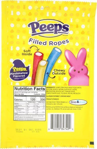 Жевательные конфеты Peeps Filled Ropes 85г 8514 фото