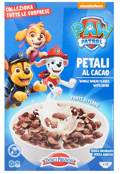 Сухой завтрак Dolci Preziosi цельнозерновые хлопья с какао Paw Patrol 300г 8661 фото