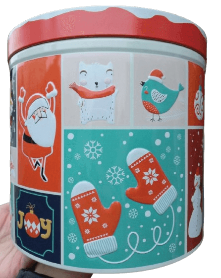 Рождественский кекс Панеттоне Balocco il Panettone с изюмом в коллекционном железном ящике Aria di Natale 750г 7794 фото