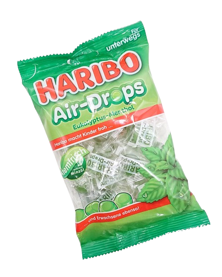 Жевательные конфеты Haribo Air-Drops Eucalyptus-Menthol 100г 8121 фото