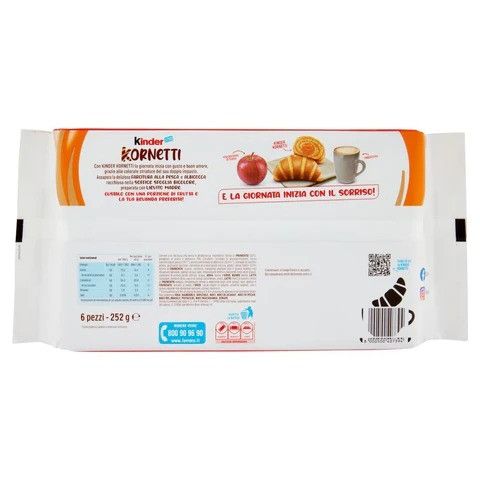 Круассаны Kinder Kornetti Peach&Apricot 252g 4954 фото