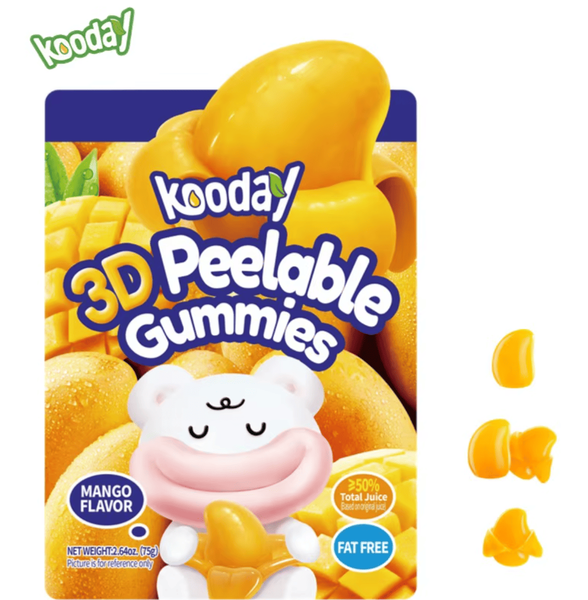 Жевательные конфеты Kooday 3D Peelable Gummies Mango 75г 10064 фото
