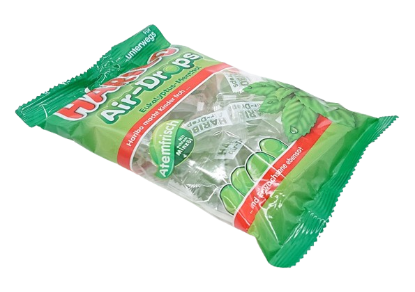 Жевательные конфеты Haribo Air-Drops Eucalyptus-Menthol 100г 8121 фото