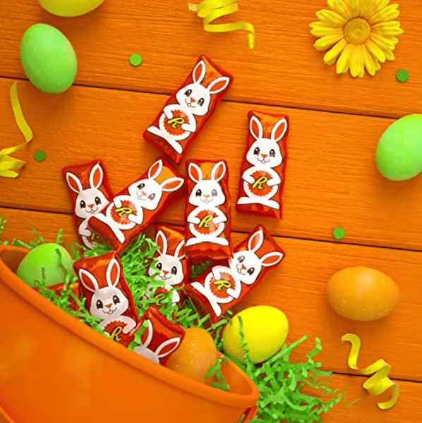 Шоколадные зайцы Reese's Peanut Butter Filled Mini Bunnies 70г 10961 фото