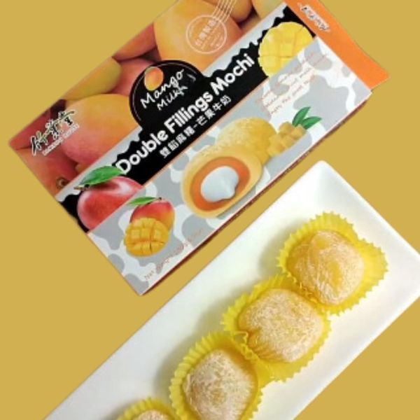 Пирожные моти Bamboo House Double Fillings Mochi Mango Milk 180г 9029 фото