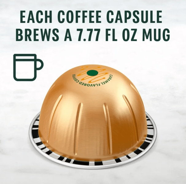 Кофе в капсулах Starbucks By Nespresso Vertuo Line Smooth Caramel 8шт, 100г 8268 фото