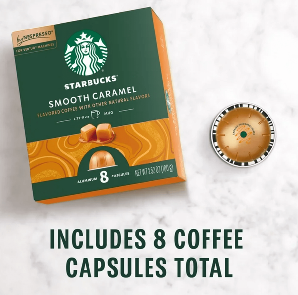 Кофе в капсулах Starbucks By Nespresso Vertuo Line Smooth Caramel 8шт, 100г 8268 фото