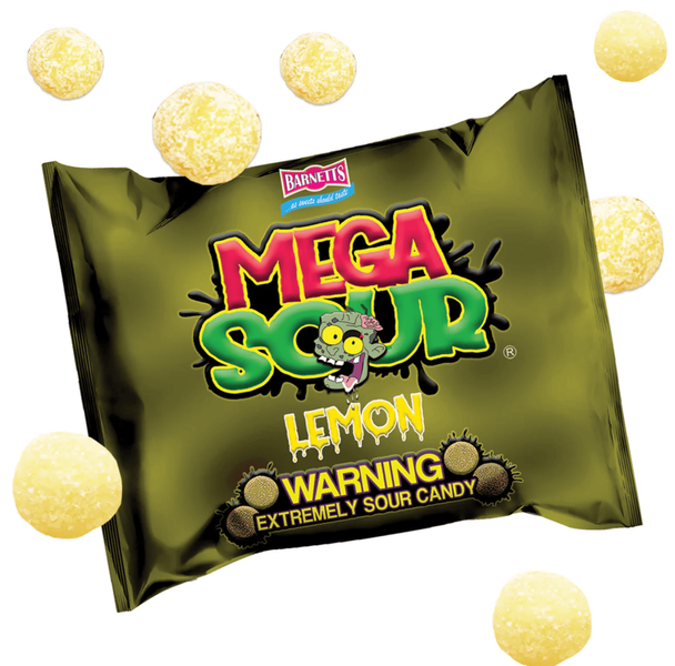 Кислі цукерки Barnetts Mega Sour Lemon Candy 104г 9917 фото