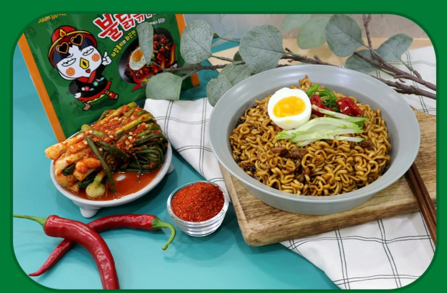 Лапша быстрого приготовления Samyang Buldak Jjajang Hot Chicken Ramen 140г 8019 фото