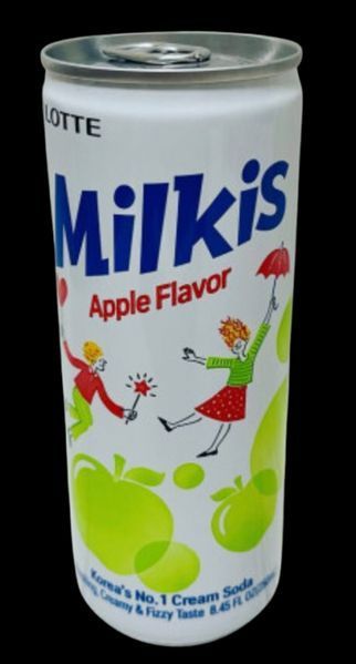 Молочный газированный напиток Lotte Milkis со вкусом яблока 250 мл 7263 фото