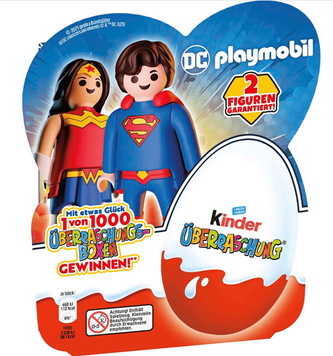 Шоколадні яйця Kinder Surprise DC Playmobil 4 шт х 20г 9231 фото