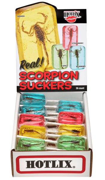 Леденец со скорпионом Hotlix Scorpion Suckers Lollipop 1шт, 28г 9967 фото