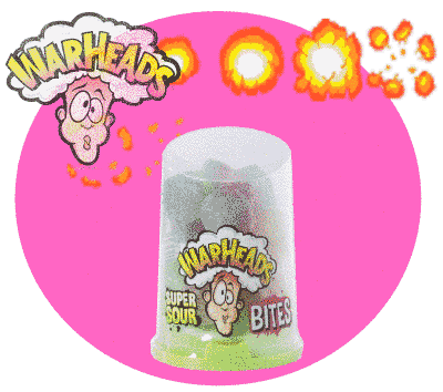 Жувальні цукерки Warheads Super Sour Bites 80г 7107 фото