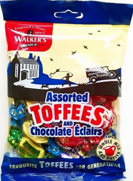Іриски Walker's Assorted Toffees & Chocolate Eclairs 150g 5420 фото