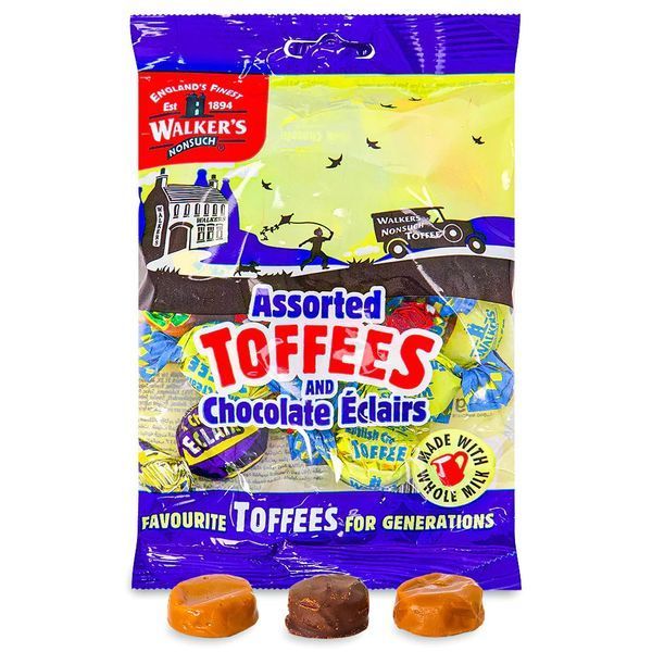 Іриски Walker's Assorted Toffees & Chocolate Eclairs 150g 5420 фото
