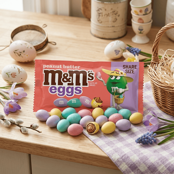 Драже M&M's Peanut Butter Eggs Chocolate Easter Candy 80.2г 11582 фото