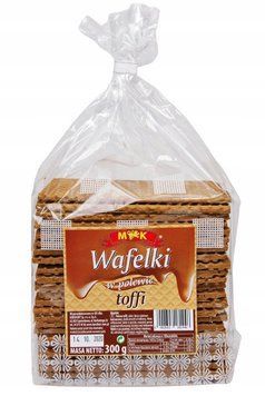 Глазуровані вафлі M&K Wafelki Toffi зі смаком карамелі, 300 г 6252 фото