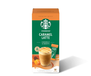 Розчинна Кава Starbucks Premium Instant Caramel Latte 5×23g (115g) 4554 фото