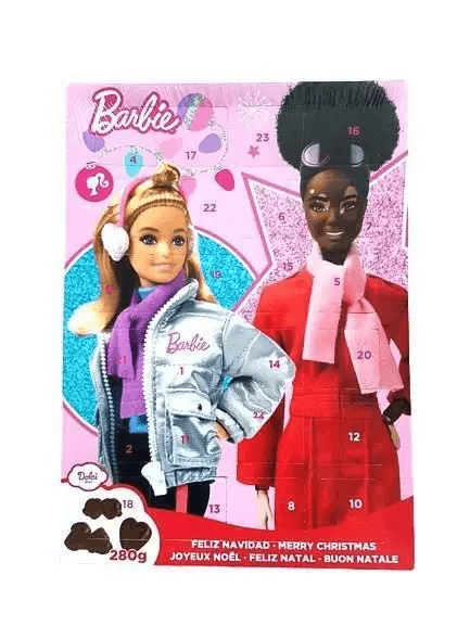 Адвент календар Dolci Barbie Chocolate Advent Calendar с шоколадными фигурками 280 г. 5924 фото