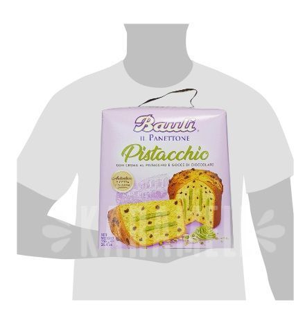 Панеттоне Bauli Panettone Pistacchio с фисташковым кремом и кусочками темного шоколада 750 г 7747 фото
