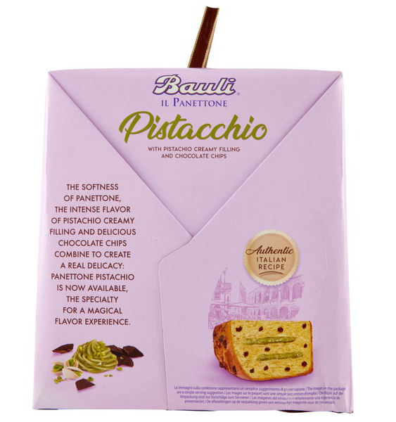 Панеттоне Bauli Panettone Pistacchio с фисташковым кремом и кусочками темного шоколада 750 г 7747 фото