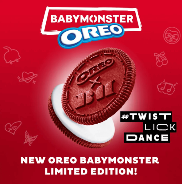Печиво Oreo BabyMonster Red Sandwich Cookies with Marshmallow 110.4г 10317 фото