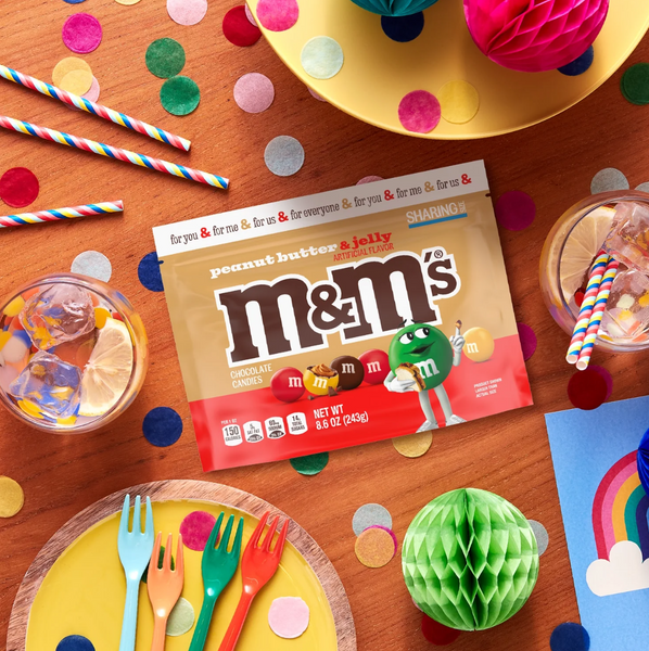 Драже M&M's Peanut Butter and Jelly Candy 244г 8221 фото