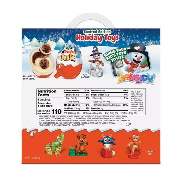Шоколадные яйца Kinder Joy, 6 штук 6054 фото