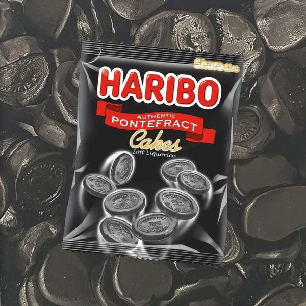 Желейки Haribo лакрица Liquorice Pontefract Cakes 160g 4386 фото