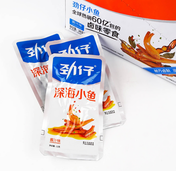 Рибні снеки Hua Wen Food Braised Soy Sauce Anchovy Fish Snack із соєвим соусом 20шт х 12г 8781 фото