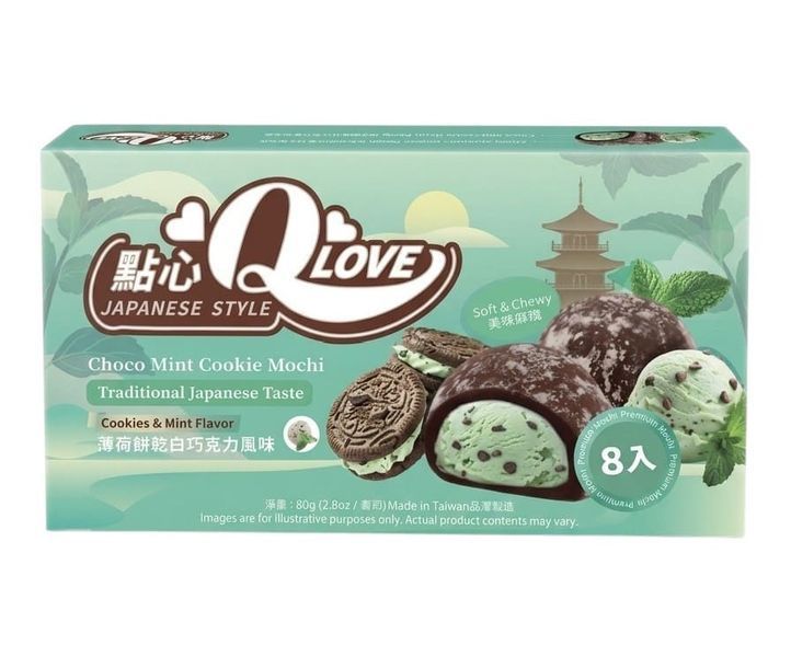 Моти QLove Choco Mint Cookie Mini Mochi 80г 10761 фото