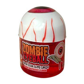 Кисла рідка цукерка Zombie Eyeball Sour Slime Candy зі смаком чорної малини 7315 фото