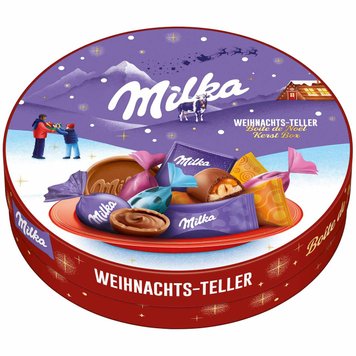 Шоколадный набор Milka Weihnachts teller 196g 4283 фото