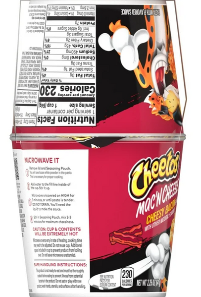 Макарони з сиром та беконом Cheetos Mac'n Cheese Cheesy Bacon Flavor 4 x 64г 8271 фото