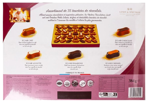 Подарочная коробка шоколадных конфет Lindt Creation Boite Petits Eclairs 384г 8022 фото