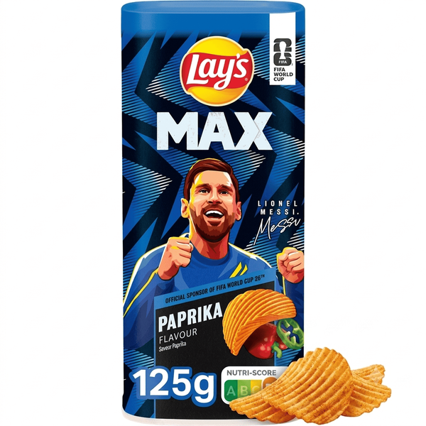 Чипсы Lay's Max Paprika FIFA World Cup Lionel Messi 125г 11584 фото