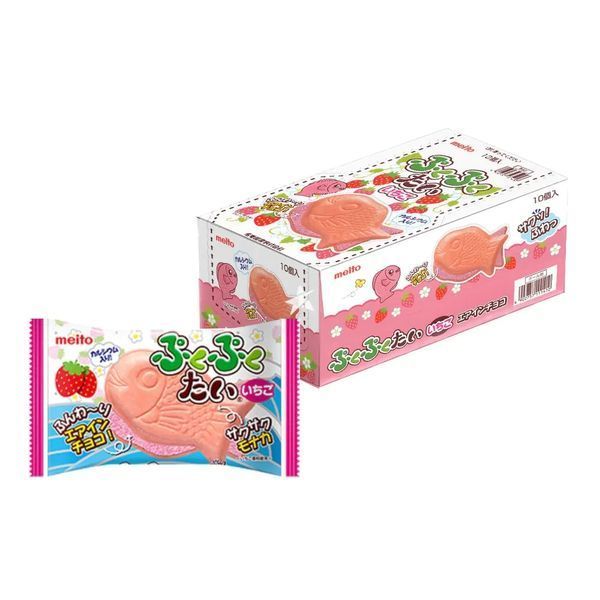 Японські вафлі Puku Puku Tai Meito Strawberry 6141 фото