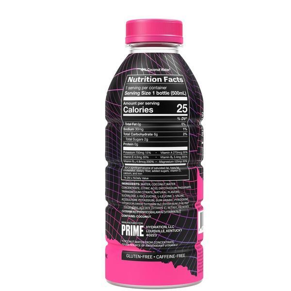 Напиток Prime Hydration Pink X Hydration Drink Limited Edition Фиолетовый 500 мл 7446 фото