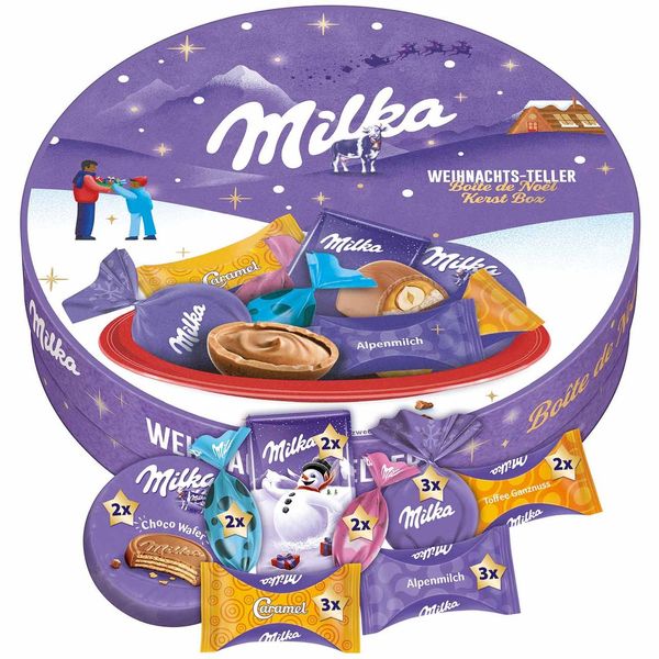 Шоколадний набір Milka Weihnachts teller 196g 4283 фото