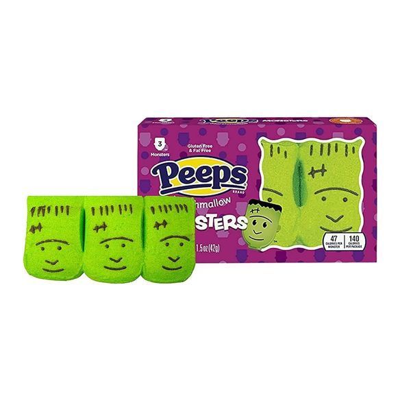 Маршмеллоу Peeps Marshmallow Candy Halloween Green Frankenstein Monster 3шт, 42г 10865 фото
