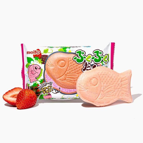 Японські вафлі Puku Puku Tai Meito Strawberry 6141 фото