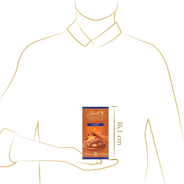 Молочний шоколад Lindt Weihnachts Chocolade Mandel 100 г 7847 фото