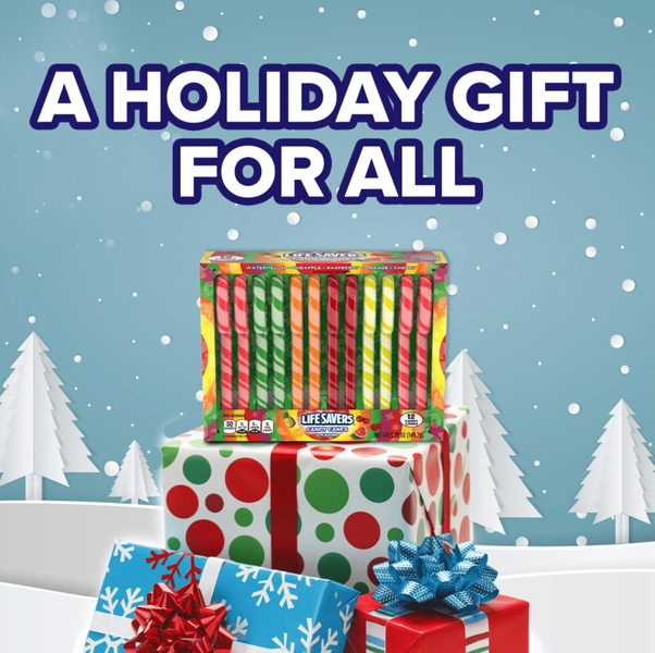 Цукерки-тростини Life Savers 5 Flavor Assorted Holiday Candy Canes 150г 9722 фото