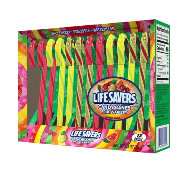 Цукерки-тростини Life Savers 5 Flavor Assorted Holiday Candy Canes 150г 9722 фото