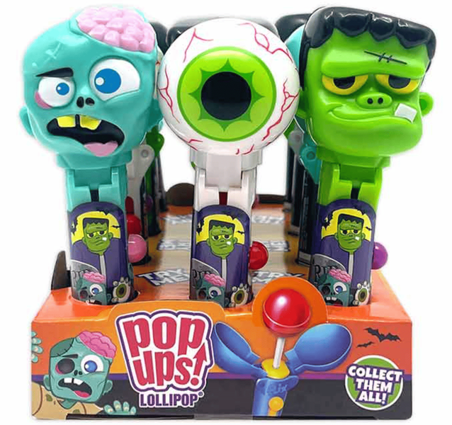 Держатель с леденцом Pop Ups Monster Halloween Zombie Lollipop 1шт 9483 фото