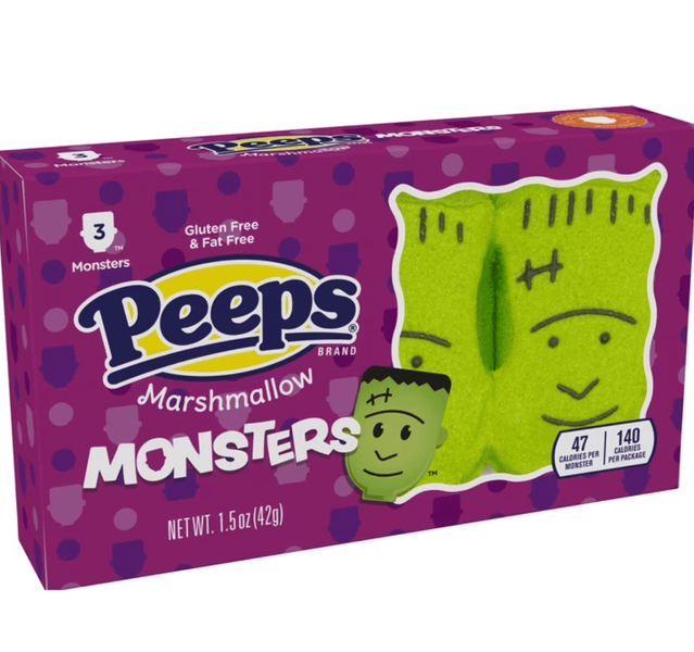 Маршмеллоу Peeps Marshmallow Candy Halloween Green Frankenstein Monster 3шт, 42г 10865 фото