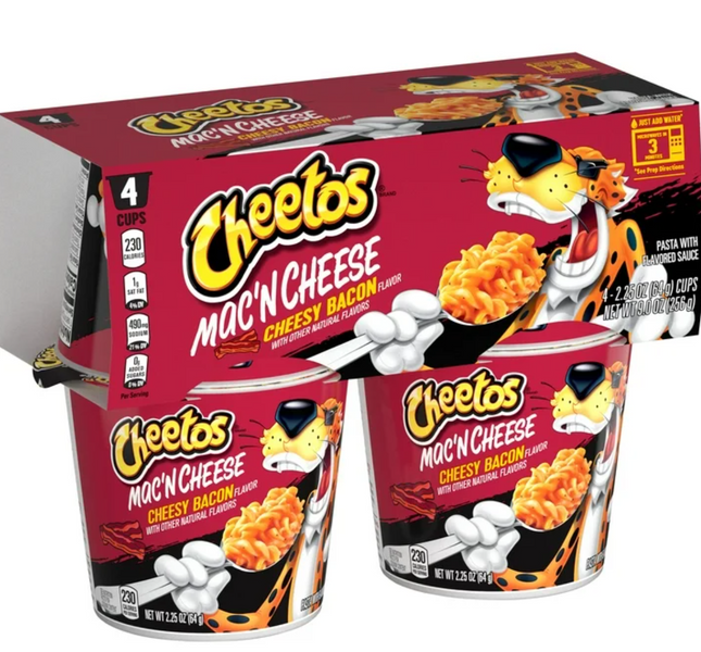 Макарони з сиром та беконом Cheetos Mac'n Cheese Cheesy Bacon Flavor 4 x 64г 8271 фото